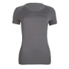 Lu dames yoga lange mouwen stevige kleur naakt sport vormen taille strakke fitness losse jogging sportkleding dames hoge kwaliteit nieuwe t -shirt fitness kleding