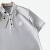 24SS Summer New Letter Logo Men's Lapel Polo Shirt Classic Business Simple Atmosphere Elegant Breattable Polo Shirt