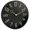 Horloges murales 12 "Black Gold Modern Analog Qa horloge silencieuse utile dans la chambre de cuisine de cuisine de cuisine bonne qualité forte durabilité