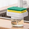 Banyo tezgahı için sünger tutucu dayanıklı tabak ile sıvı sabun dağıtıcı
