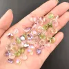 Decorations 8mm Ice Permeable Fat Square Nail Art Water Diamond Transparent Glass Crystal Mix Color Manicure DIY Decoration 30/100PCS