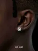 Mosang Steinohrringe D Farbe 18K Herren rein Silber Sechs Klaue Amerikanische Hiphop Superspritzer Damen Ohrringe