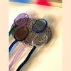 Ciotole cucchiaio di vetro colorato creativo intabilità ad alta bellezza manico lungo mescolare stoviglie dessert trasparente 2 in 1