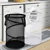 Laundry Bags Dirty Clothes Storage Basket Cylindrical Mesh Yarn Put Home Large