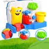 Baby Bath Toys 2023 Hot-Toddler Bath Toy For Baby 12 månader ovanför badkar Sensoriskt spel med kran Vattenkopp och snurrande badtidsleksak L48