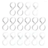 Hooks 8pcs S With Safety Buckle Anti-drop White Clear Plastic Hanger Storage Kitchen Utensil Clothes Towel Bag Hat 6.4cm/2.5in