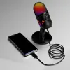 Microfoons USB condensor Microfoon Professionele opnamestreaming met RGB Light Desktop Podcast Microfoon voor computer laptop