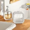液体石鹸ディスペンサー透明な詰め替え可能なポンプ空のボトルシャンプーシャワーローションハンドボトル用のプレス付き