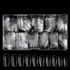 Robes de haute qualité art de ongles faux nail pots de clous amovible partition portable ultrathin transparent transparent 504pcs / box extension clou