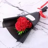 Party Decoration 3 Heads Carnation Soap Flower Bouquet Mothers Day Gift For Wedding Holiday Event Box