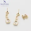 Серьги обруча xuping jewelry fashion изящная геометрия форма светло -золотой цвет для женщин Рождественский друг подарки x000898533