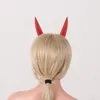 Parti Dekorasyonu 2pcs Şeytan Boynuz Saç Penisi Cadılar Bayramı Güçlü Kötü Şeytan Kızıl Saç Süsleri Cosplay Props Festival Malzemeleri