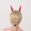 Party Decoration 2pcs Devil Horn Hairpin Halloween Power Shaped Evil Demon Red Hair Ornament Cosplay Props Festliga förnödenheter