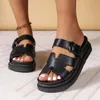 Rome Slippers Women Flats Shoes Summer Open Toe Beach Flops 2024 Fashion Slingback Sandals Walking Mujer Slides 240407