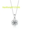 Wollet 1CT Moissanite Jewelry Adjustable Women Korean Clavicle Chain 925 Sterling Silver Moissanite Necklace