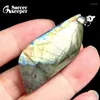 Colares pendentes de alta qualidade grande azul natural flash labradororite stone miçangas pingentes colar bijoux por atacado para jóias masculinas 586