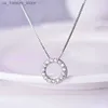 Colliers pendants 2024 Nouveau collier de cercle à la mode pour femmes Collier de chaîne de zircon cubique élégant élégant