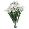 Decorative Flowers 8 Pcs Outdoor Decor Artificial Violet Flower Bouquet Aquatic Plants Fake Office