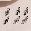 Charms 40st 20 9mm Metal Musical Note Antik Silver Color Pendants för DIY Vintage Jewelry Making Accessories Handmade Craft