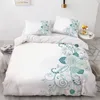 Zestawy pościeli 3D proste linijki Linia pomarańczowa Zakołokorter Pełny podwójny king size 203x230cm Duvet Coveer Zestaw do domu tekstylny