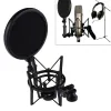 Stand Microphone Shock Mount Professional Microphone Stand Shock Mount with Shield Filter Screen Studio Stand