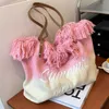 SASSA DI FASHIO CEMERICATA Internet per una borsa a tracolla a gradiente estivo 2023 da donna, design di nicchia, tote borse di grande capacità 240408