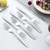 Utensílios de jantar 24pcs jantar bobs talheres aço inoxidável restaurante de cozinha de cozinha metal