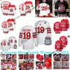 Custom S-6xl Ohio State Buckeyes Hockey Jersey 16 Quinn Preston 29 Gustaf Westlund 61 Grant Gabriele Mason Lohrei Mark Cheremeta Travis Treloar William Jake Dunlap