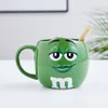 MM 콩 커피 머그잔 찻잔과 머그스 만화 귀여운 표현 마크 대용량 음주 크리스마스 선물 T200104