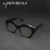Солнцезащитные очки женщины Cat Eye Большой рамные очки ацетат дизайнер бренд роскошный анти -синий свет миопия гиперопия рецепт