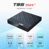 Box T95 Max Plus Amlogic S905X3 TV Box Android 9.0 8k 100m LAN 2,4G 5G WiFi Facultatif MX3 VOIX AIR MAISE HDR VS MECOLOK KM2 Plus