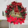 Decoratieve bloemen kerstkrans bessen