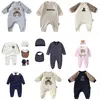 Vestiti firmati per bambini neonati per bambini Romper set di abbigliamento set da ragazzi maschera da designer di lusso puro cotone a manica lunga tuta