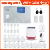 Kits wegwar tuya alarmsysteem 433MHz draadloze wifi GSM RFID Security Kit app Remote Control Burglar Smart Home Pir Door Detector