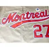 メンズポロス野球ジャージモントリオール8カーター27ゲレロ45マルティネス10ドーソンジャージー縫製刺繍高品質スポーツアウトドアグレー