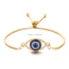 Charm Bracelets Evil Eye Bracelet Hollow Lucky Diamond Pl-Out Drop Delivery Jewelry Dhs2A