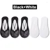 Chaussettes de femmes Summer Invisible papillon creux Hollow Breatch Soft Boat Sock Solid Non-Slip Cheple Bas Cut Coupte Slippers