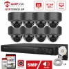 Sistema Hikvision OEM 8CH 4K NVR 5MP POE IP Câmera de segurança Sistema de áudio Audio Outdoor IP Security Kit IP66 HikConnect 30m IR P2P View