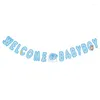 Party Decoration Blue Boy Born Tooth Elephant Theme Disposable Tableware Set Table Centerpiece Baby Shower Gender Reveal Teeth Decor