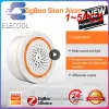 Сирена 1 ~ 5pcs Coolcam Tuya Zigbee Smart Siren Tarming для безопасности на дому с оповещениями STROE