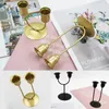 Candele 1pc Cangoli Cancellaio Metal Decorazione Decorazione Praga supporto per preghiera 2 braccio Candelabra tavolo da pranzo per il matrimonio