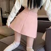 Skirts Fashion Korean Mini Skirt Y2K Streetwear High Waist Sequined Tweed Pleated Women School Girl A-Line Skater Jupe Femme