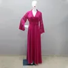 Etnik Giyim Zarif Kadın Müslüman Abaya Elmas Uzun Maksi Elbise Türkiye Dubai Eid Partisi Kaftan İslam Arap Çökelt