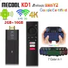 Box MECOOL KD1 Smart TV Stick Amlogic S905Y2 TV Box Android 10 2GB 16GB Google Certified 1080P 4K 2.4G 5G Wifi BT TV Dongle