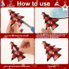 Films XFX HTV 10 PCS Christmas Buffalo Plaid Vinyl 12*10IN Patterned Heat Transfer Vinyl Snowflake Checkered HTV Iron on Vinyl Cricut