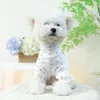 Köpek Giyim Loungewear Nefes Alabaç Pet Traction Ring Muz Siyah Polka Dotlar Pijama Küçük Orta Köpekler İçin Tulumlar