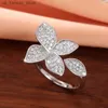 Ringos de cluster Huitan estética em forma de flor-anel de dedo para mulheres luxo pavimentado brilhante zirconia cubic festa de casamento jóias para meninas240408