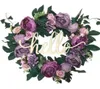 13ウェルカムヘロサインの花輪玄関の手作りの手作りの花輪家の装飾Q1JB Q08126808094