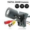 Kameror 2.812mm / 922mm / 622mm Varifocal Zoom Mini Security Camera Analog Manual Justerbar lins + RCA Connector -bil förbi