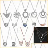 Chains Collier de coeur élevé et ensemble de boucles d'oreille 925 Sterling Sier adapté aux bijoux d'anniversaire pour femmes